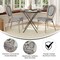 Merrick Lane Mael Set of Two Stacking Thonet Bistro Style Chair with Textilene Seat and Bamboo Finished Metal Frame for Indoor/Outdoor Use